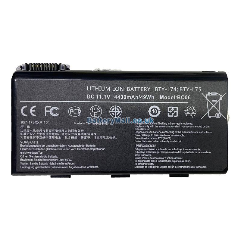 msi bty-l74-6cellBattery Replacement