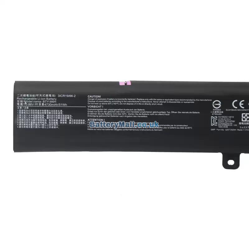 MSI GE62 2QF Apache Pro-021UKBattery Replacement